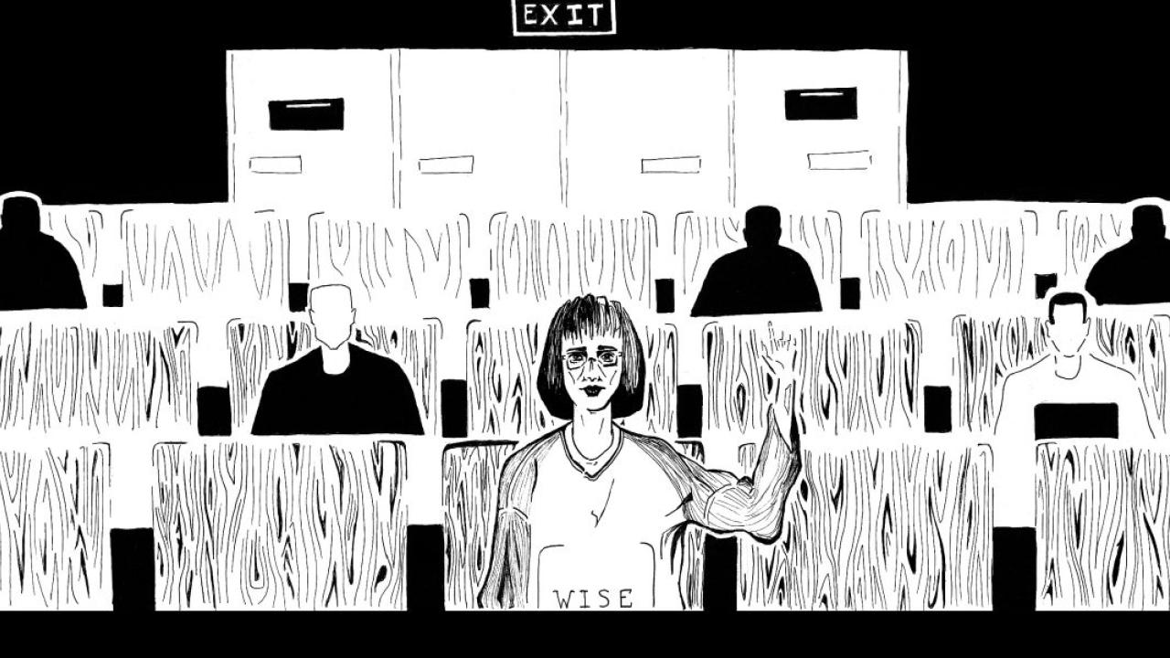 Only female in classromm